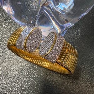 GORGEOUS BRONZE TUBEGAS BANGLE WITH AAAA+ CUBIC ZIRCONIA